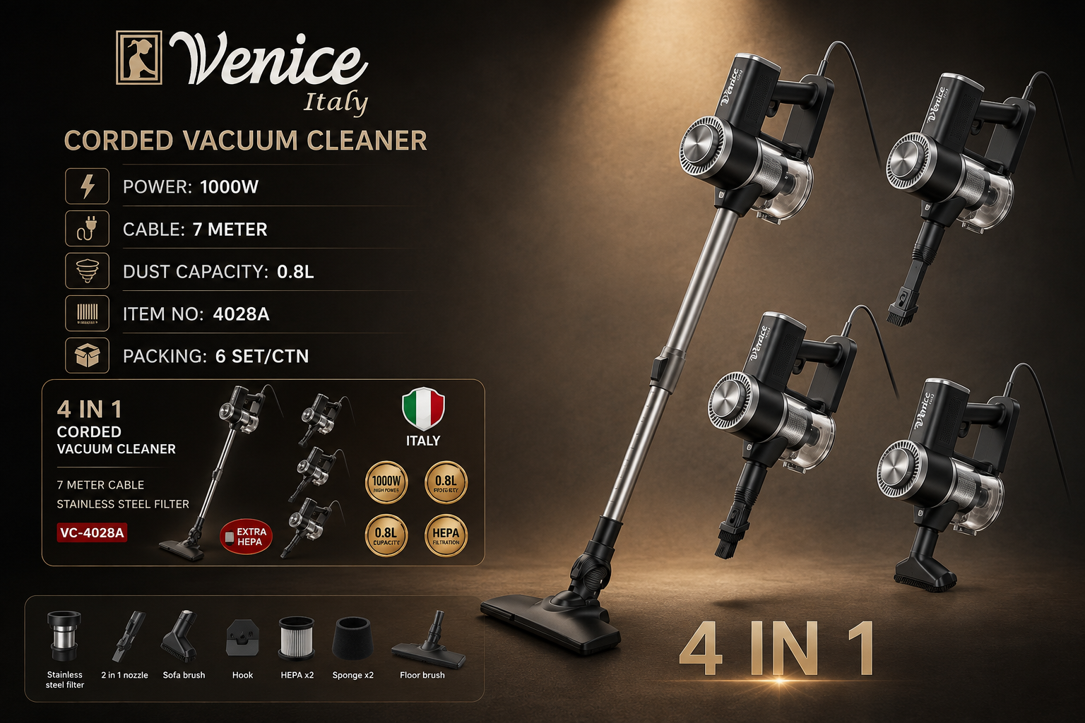جارو‌پرتابل VENICE 4028